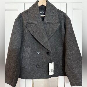 ZARA Short double breasted coat NWT size S - REF 8372/289